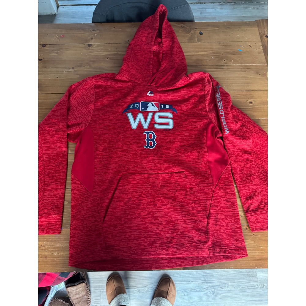 Majestic‎ Boston Red Sox 2018 World Series WS Red Hoodie Mens M